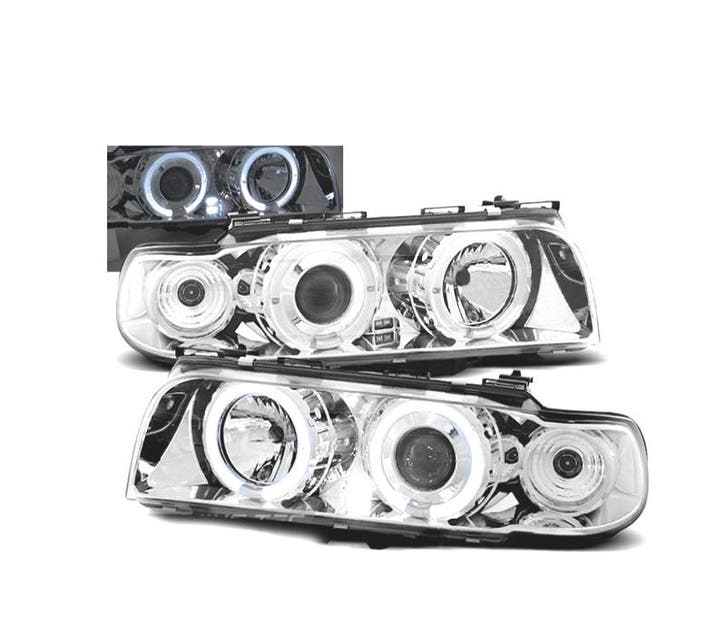 PHARES BMW SÉRIE 7 E38 94-98 ANGEL EYES FOND CHROMÉ, Auto-onderdelen, Verlichting, Verzenden