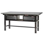 Werkbank zwart 200 cm met zinken werkblad en 2, Ophalen of Verzenden, Nieuw