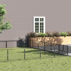 vidaXL Hondenkennel 54 m² staal zwart, Dieren en Toebehoren, Verzenden, Nieuw