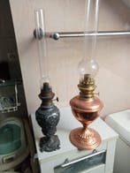 Petroleumlamp (2) - Tin, Koper - olielamp