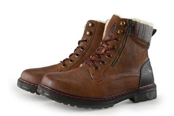 Mustang Veterboots in maat 43 Cognac, Overige kleuren, Verzenden, Boots, Mustang