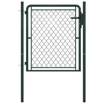 vidaXL Tuinpoort staal 100x75 cm groen, Verzenden, Nieuw