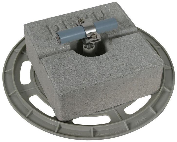 Dehn dakgeleiderhouder met steunplaat en betonblok - 253229, Doe-het-zelf en Bouw, Elektriciteit en Kabels, Verzenden