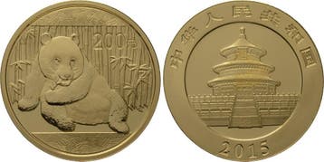 200 Yuan 2015 China Panda, Timbres & Monnaies, Verzenden