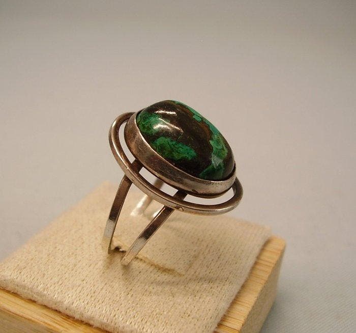 Zonder minimumprijs - Ring Zilver - 7.00ct. tw. - Arbeid +, Bijoux, Sacs & Beauté, Bagues