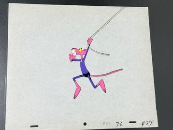 Friz Freleng - Originele animatiecel en tekening van de Pink