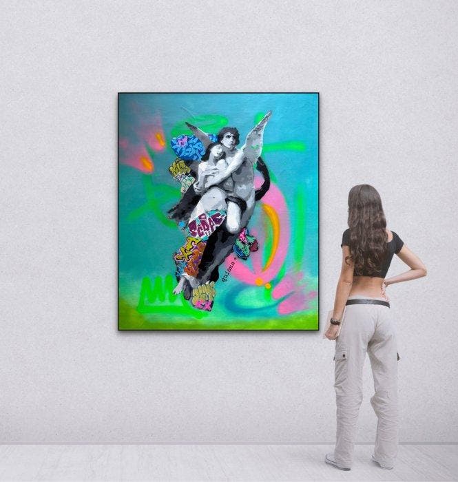 Quiona+ - ‘Embrace of Angels’ XL (No Reserve Price), Antiquités & Art, Art | Peinture | Moderne
