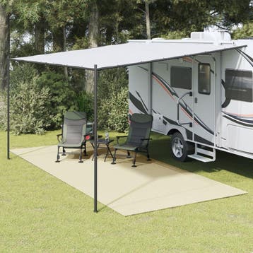 vidaXL Tenttapijt 5,5x2,5 m crèmekleurig, Caravans en Kamperen, Verzenden, Nieuw