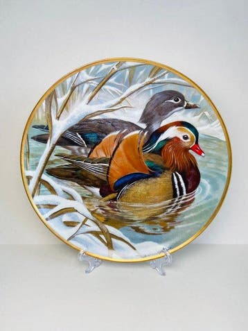 Haviland & Co. Limoges - Basil Ede - Assiette (12) - Water, Antiquités & Art