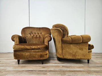 Fauteuil - Een paar vintage fauteuils uit de jaren zestig in, Antiek en Kunst