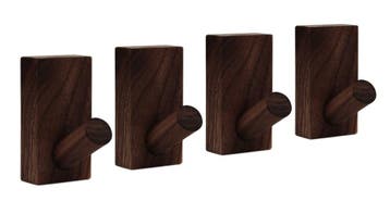 Set van 4 stevige kledinghaken voor jassen en tassen (donke, Verzenden, Nieuw