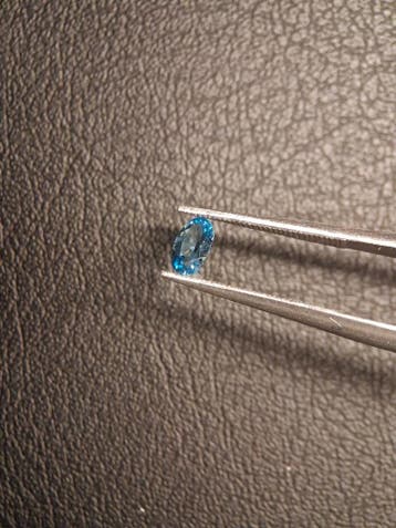 Natural Topaz - London Blue - 0.244 ct - oval - high end jew, Verzenden, Nieuw