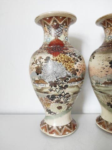 Vaas - Aardewerk - Japan - Meiji periode (1868-1912) (Zonder, Antiek en Kunst