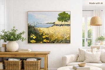 Yves Offret (1946-2004) - Jaune lajonc à Bréhat, Antiquités & Art