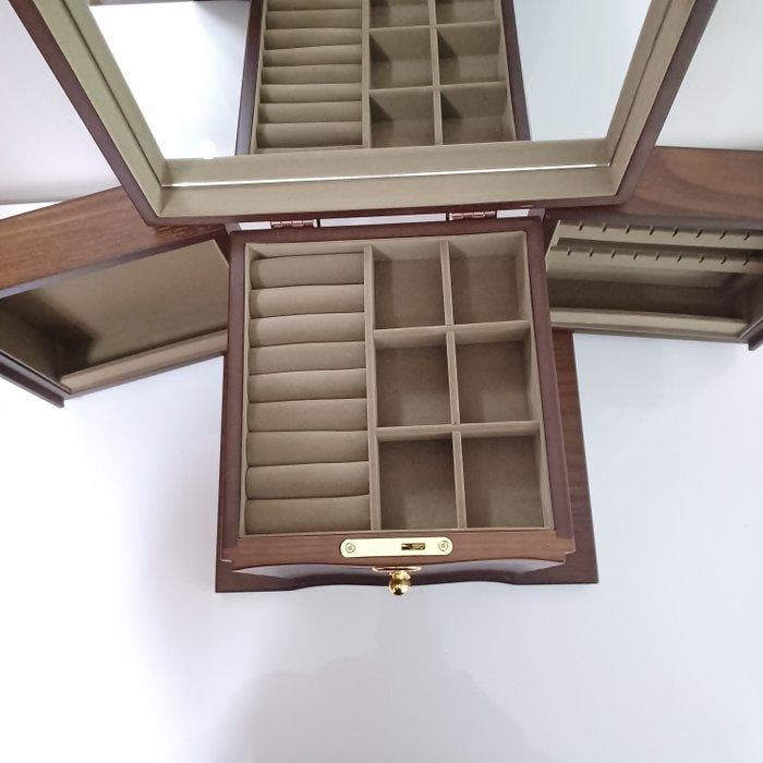 Boîte à bijoux - Bois - Miroir, Antiek en Kunst, Kunst | Designobjecten