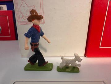 Pixi 4522 - Figurine - Tim als Cowboy mit Milou - Étain