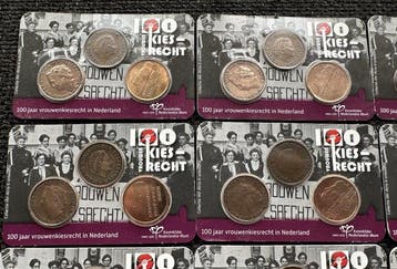 Nederland. Diverse uitgiftes in coincard (24x) (Zonder, Timbres & Monnaies, Monnaies | Pays-Bas