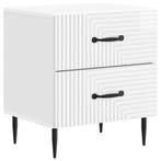 vidaXL Nachtkastje Hoogglans Wit 43 x 34,5 x 47,5 cm Bewerkt, Verzenden, Nieuw