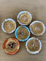 Onderzetter - Hout, hars - Collectie van tien Florentijnse