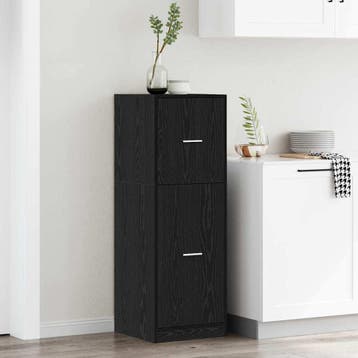 vidaXL Apothekerskast Zwart eiken 40 x 41 x 118 cm Bewerkt, Verzenden