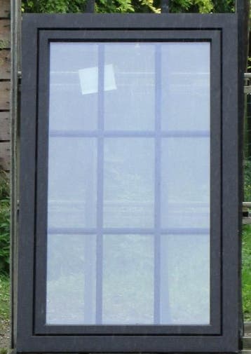 pvc raam , chassis ,venster  94 x 148 zwart ral 9005, Ophalen of Verzenden, Raamkozijn