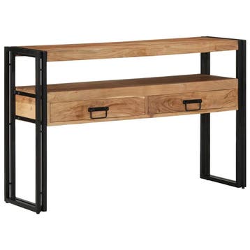 Wandtafel Acaciahout 120cm | Retour Deal | Snel beslissen, Huis en Inrichting, Tafels | Sidetables, 100 tot 150 cm, Verzenden