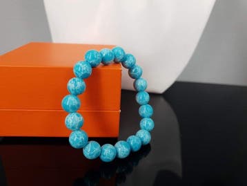 Natuurlijke Larimar-edelsteen circuit: 14,5 cm - 16 cm -