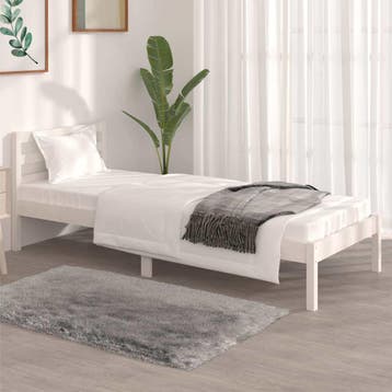 Bedframe grenenhout wit 75x190 | 53% korting | Retour deal, Gebruikt, Eenpersoons, Verzenden, Wit