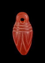 Oude Egypte, late periode Kornalijn Floral Amulet (Zonder