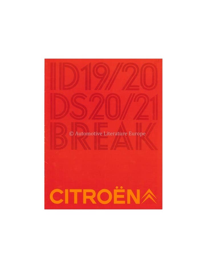 1968 CITROEN ID | DS BROCHURE NEDERLANDS, Livres, Autos | Brochures & Magazines