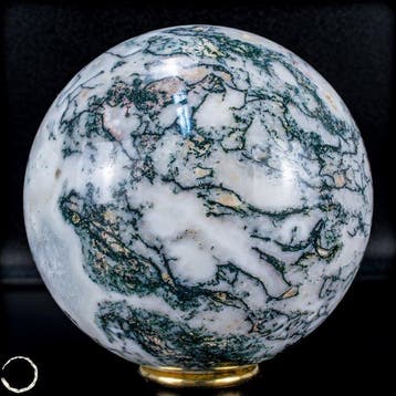 Zeldzaam natuurlijk artistiek mos – agaat Sphere, Brazilië-, Nieuw