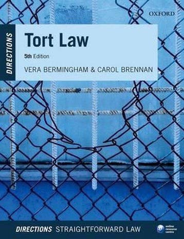 Tort Law Directions 9780198753247 Vera Bermingham, Verzenden, Vera Bermingham