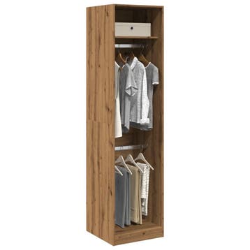 vidaXL Kledingkast 50x50x200 cm bewerkt hout artisanaal, Verzenden, Nieuw