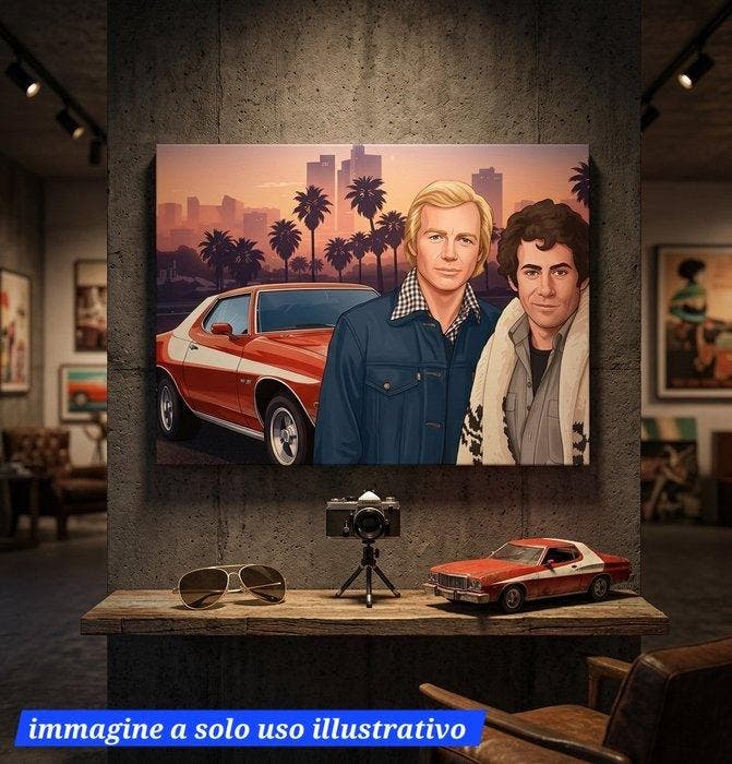 Starsky & Hutch - Fan art Canvas 30x40 cm, Collections, Cinéma & Télévision