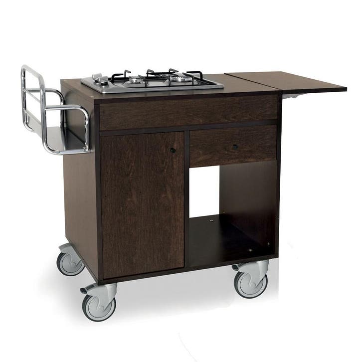 Flambeerwagen | Gas | 2 Branders | Houtlook |, Zakelijke goederen, Horeca | Keukenapparatuur, Nieuw in verpakking, Verzenden