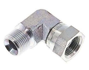 G 1/2'' M/F Verzinkt Stalen L-Fitting 90graden 300 Bar -, Verzenden
