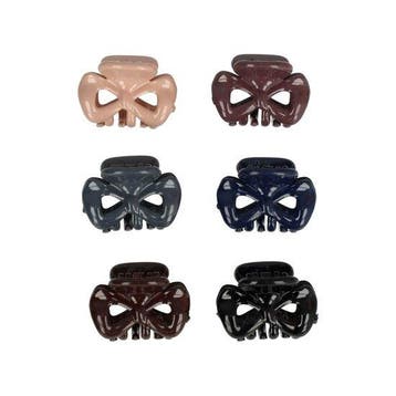 Haarspeld Haarklemmen 3cm – Strikvorm – Bruin Roze Grijs, Nieuw