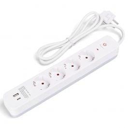 Stekkerdoos met USB-A en USB-C - Verlengsnoer 1.5m - LED Toe, Doe-het-zelf en Bouw, Verzenden, Nieuw