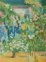 Paul Collomb (1921-2010) - Le jardin en fleurs