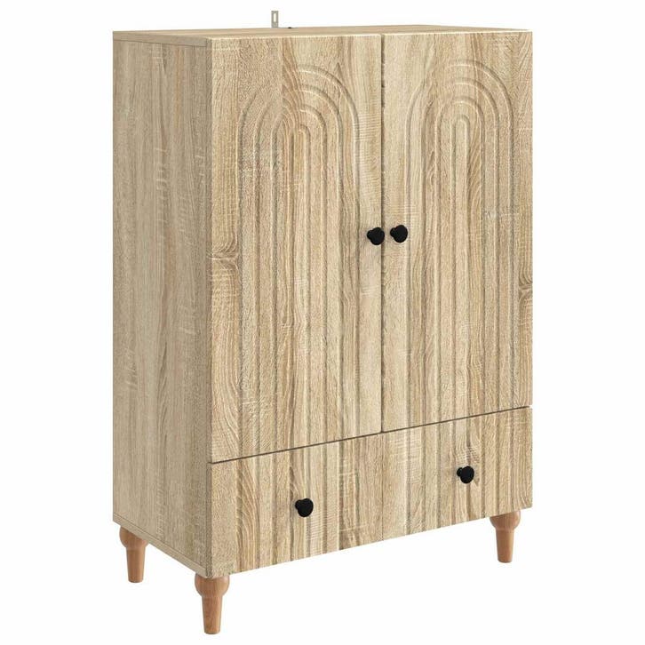 vidaXL Dressoir met lade Sonoma Eiken 66 x 34,5 x 95 cm, Maison & Meubles, Armoires | Dressoirs, Envoi