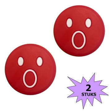 Fako Bijoux - Tennisdemper - Emoji - Verbaasd Rood - 2 Stuks, Sports & Fitness, Tennis, Verzenden