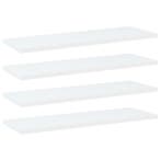 vidaXL Wandschappen 4 st 60x20x1,5 cm bewerkt hout wit, Huis en Inrichting, Woonaccessoires | Wandplanken en Boekenplanken, Verzenden