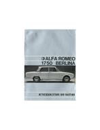 1968 ALFA ROMEO 1750 BERLINA INSTRUCTIEBOEKJE DUITS, Ophalen of Verzenden