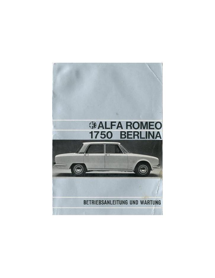 1968 ALFA ROMEO 1750 BERLINA INSTRUCTIEBOEKJE DUITS, Autos : Divers, Modes d'emploi & Notices d'utilisation, Enlèvement ou Envoi