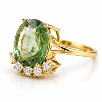 Zonder minimumprijs - Ring - 14 karaat Geel goud - 3.79ct., Nieuw