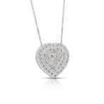 Ketting met hanger - 18 karaat Witgoud - 2.51ct. tw. Diamant