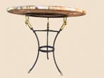 Tafel - Marmer, Messing, IJzer - Vintage marmeren tafel met