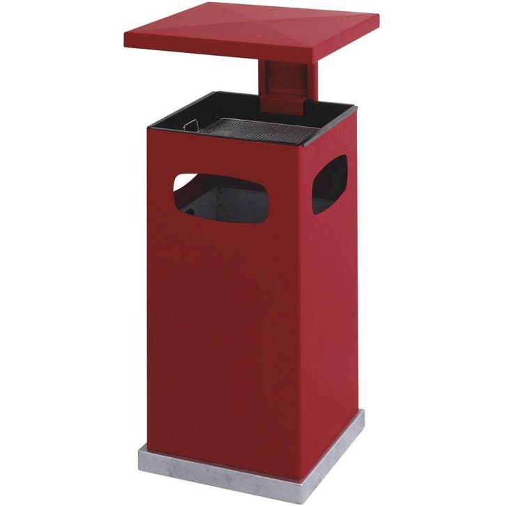 Afvalbak + Asbak | Staal | Rood | 70L | Open |, Zakelijke goederen, Horeca | Keukenapparatuur, Nieuw in verpakking, Verzenden