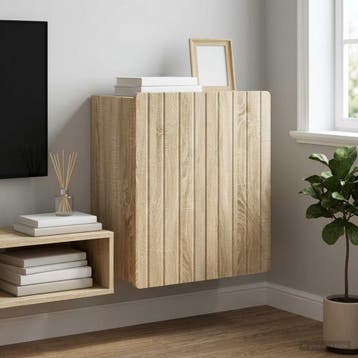 vidaXL Wandkast Sonoma Eiken 59 x 31 x 64 cm Bewerkt hout, Verzenden