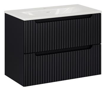 Badkamermeubel Nova 80 cm – Mat Zwart – Hangend Badmeubel, Huis en Inrichting, Badkamer | Badkamermeubels, Verzenden, Nieuw